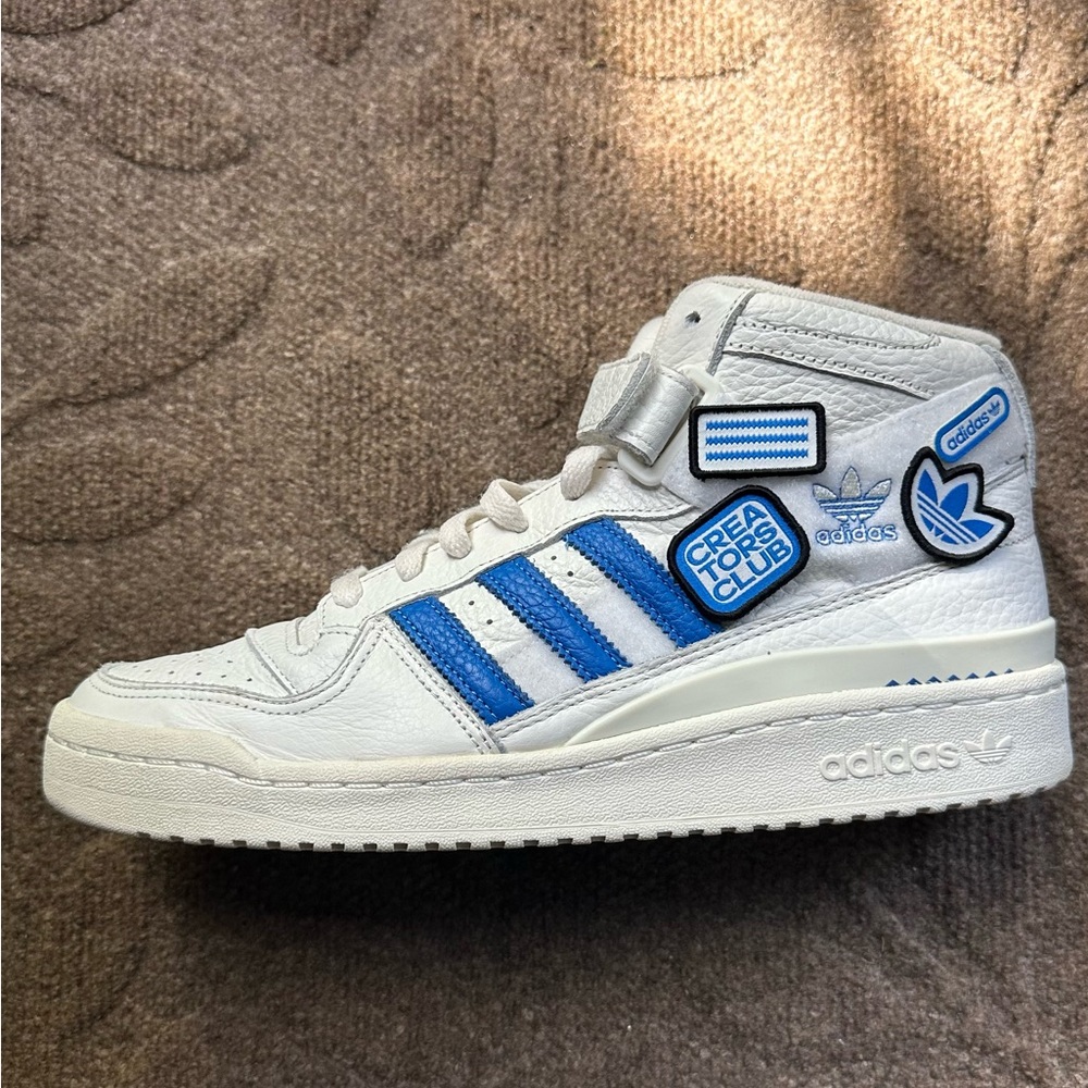 Adidas Originals Men’s Forum Mid White Blue Bird GX1021 Size 10 - Picture 5 of 14